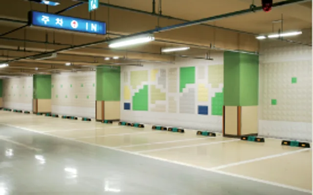 코와코 수도통합 운영센터 지하주차장 벽체 시공 전경